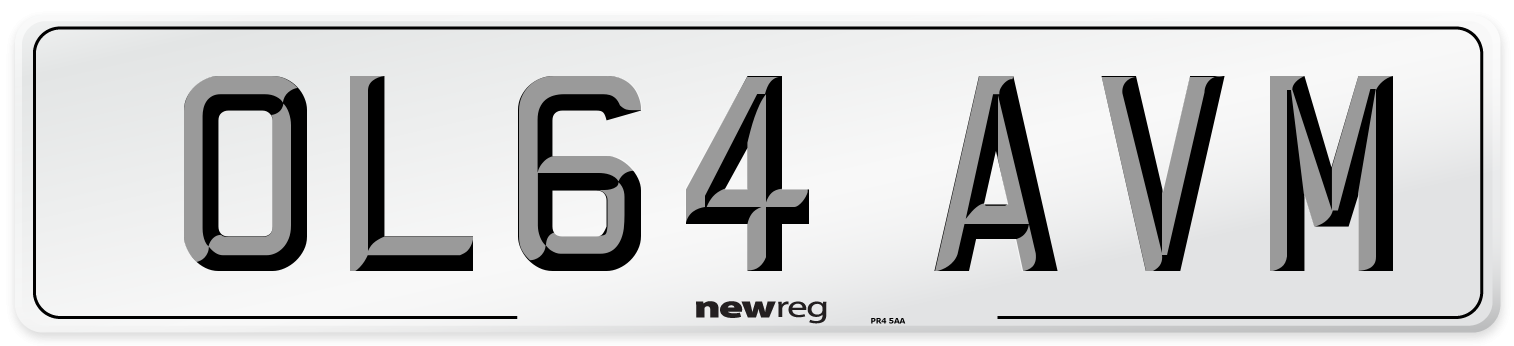 OL64 AVM Number Plate from New Reg